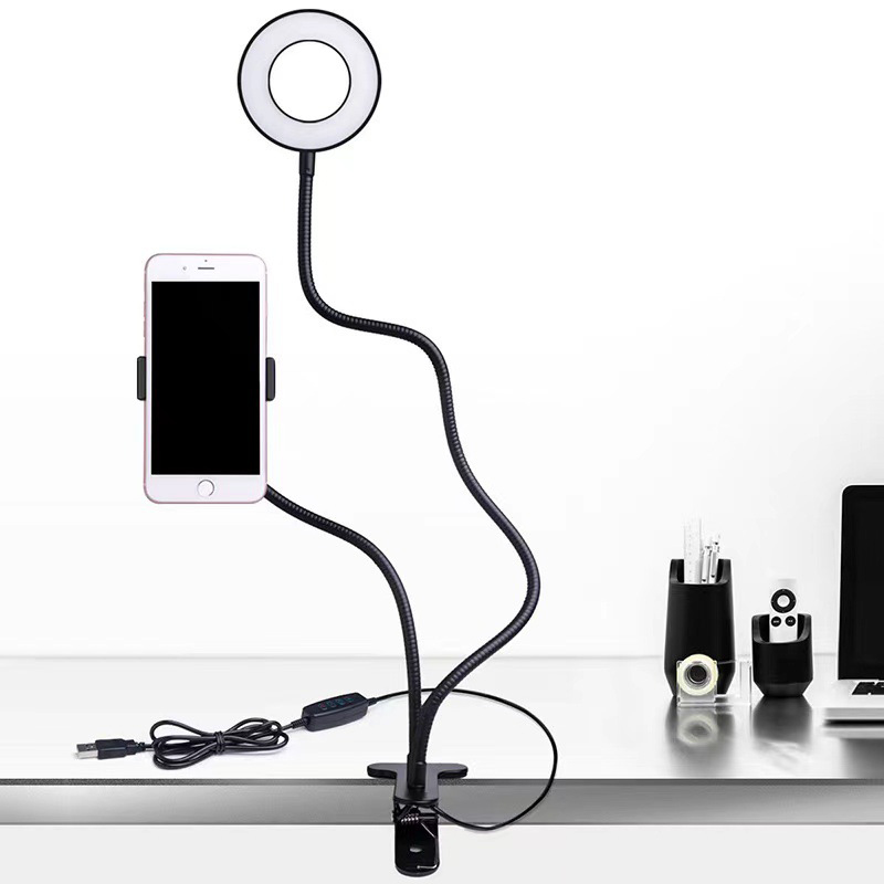 Desktop Hose Clip Light 2 in 1 Cell Phone Light Fill Light 