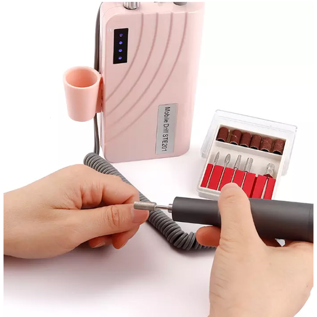 Rechargeable Nail Drill Set Protable Power Indicator 25w 30000rpm 