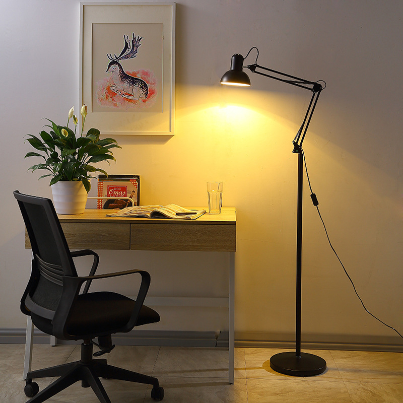 Long Arm Folding Full Spectrum Floor Lamp 