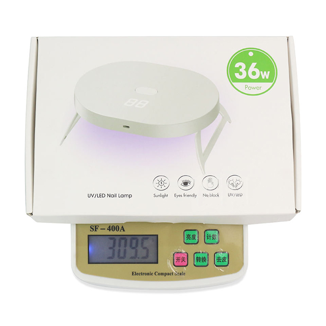 Foldable Uv Nail Lamp Dryer Small Parking Space 36w 