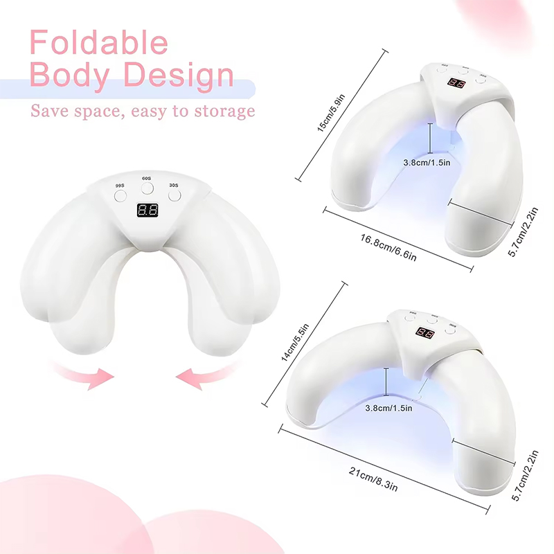 Folding Nail Light Therapy Machine for Quick-drying Shops 