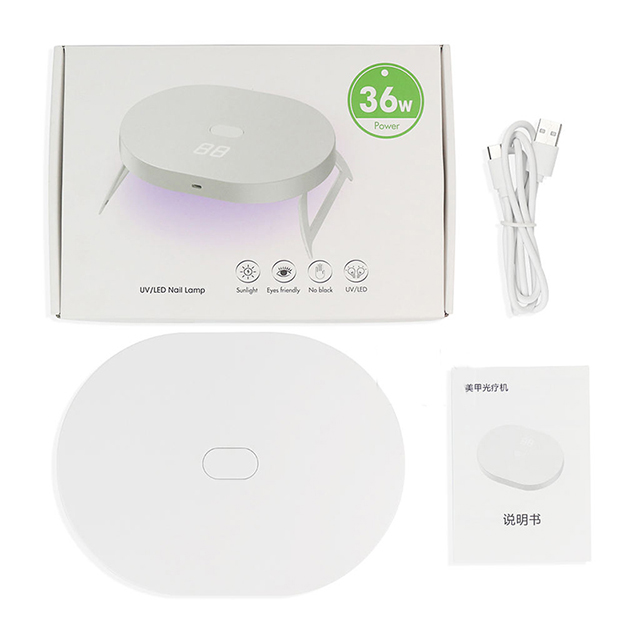 Foldable Uv Nail Lamp Dryer Small Parking Space 36w 