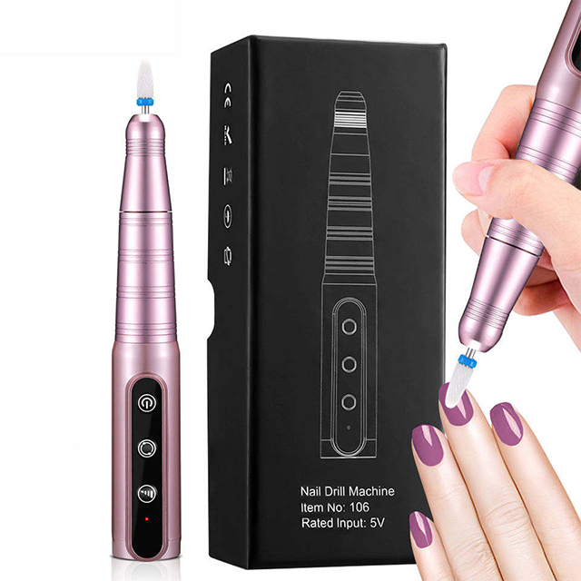 Rechargeable Nail Drill Set 25w Usb Cable 35000rpm 