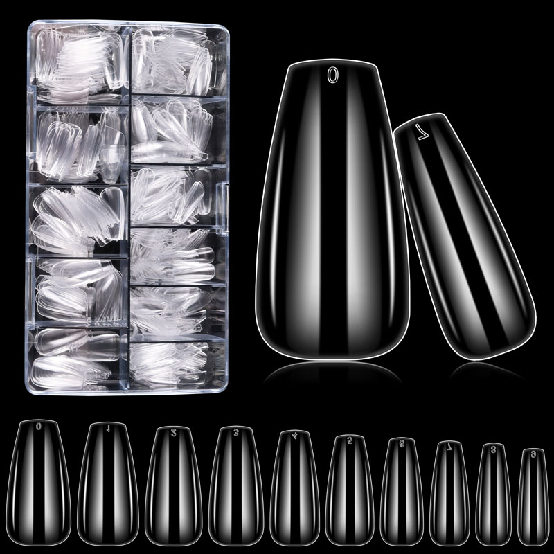 Short Coffin Nail Tips Clear