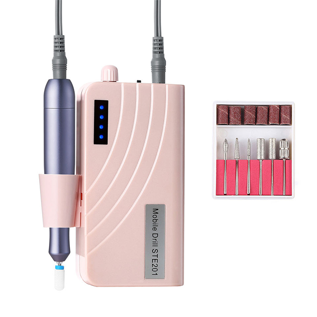 Rechargeable Nail Drill Set Protable Power Indicator 25w 30000rpm 