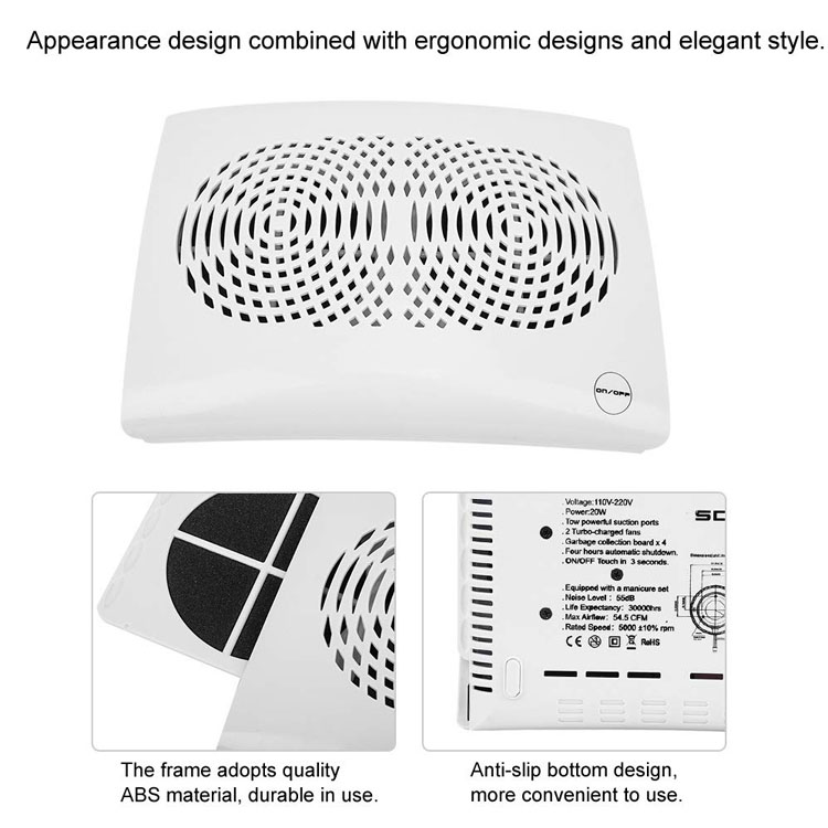 Gelish Rechargeable Nail Dust Collector Professional 20w 