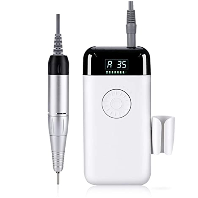 Rechargeable Nail Drill Set USB Black And White 25w 35000rpm 