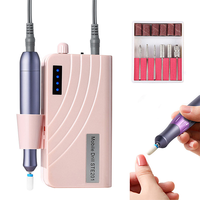 Rechargeable Nail Drill Set Protable Power Indicator 25w 30000rpm 