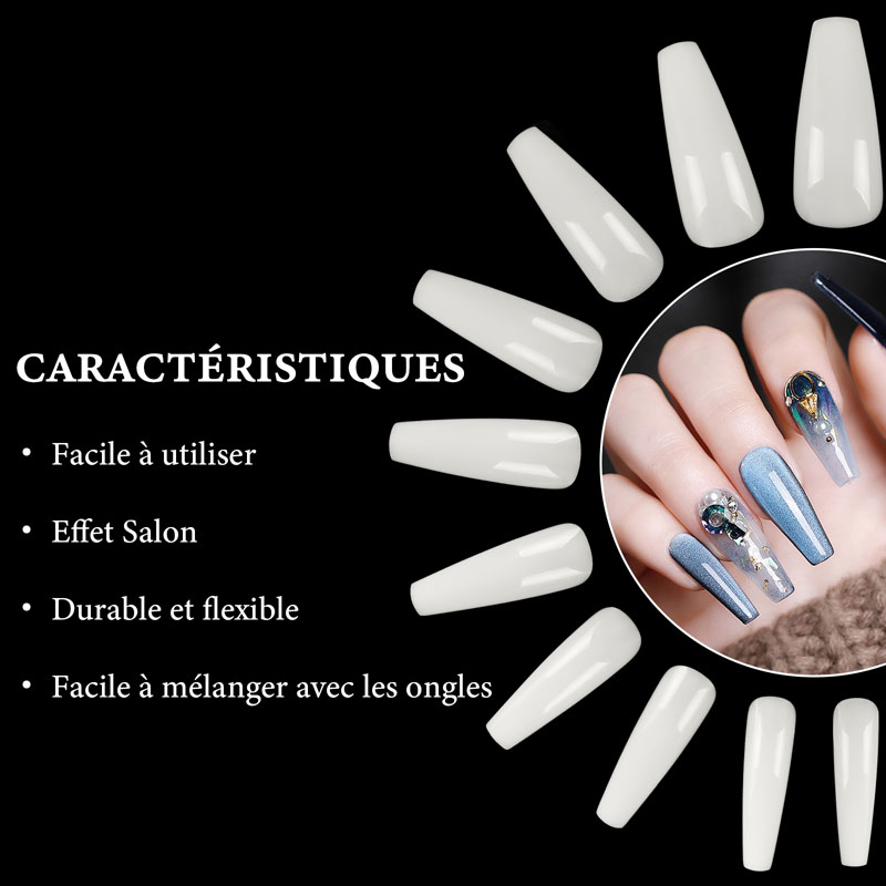 Short Coffin Nail Tips Natural 