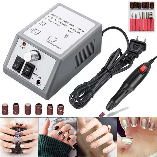Nail Drill Set Electric Polishing Equipment 10w 25000rpm 