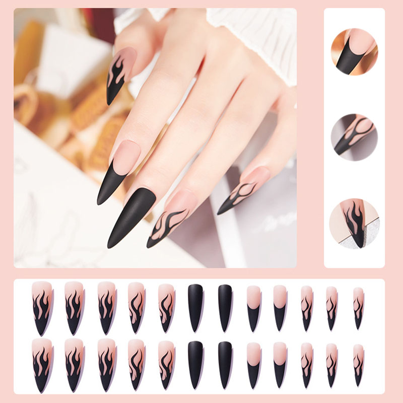 Press Sticker on Nails Tip Long Short Stiletto Nails 