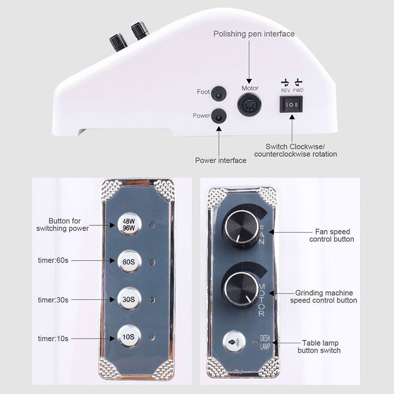Smart All-in-One Hand Pillow Multi-Purpose Nail Machine 