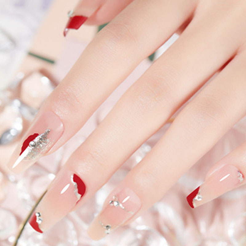 Press Stick on Nails Tip Long Short Coffin Nails 