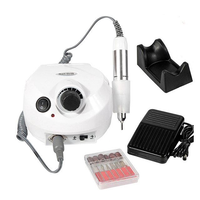 Nail Drill Set Electric Salon Use For Manicure 25w 25000rpm 