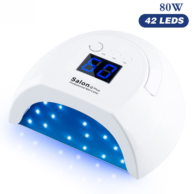 Nail Dryer Lamp White Curing Fast 80w Portable 