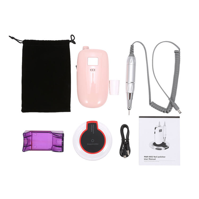 Rechargeable Nail Drill Set White Natural Nails 25w 30000rpm 