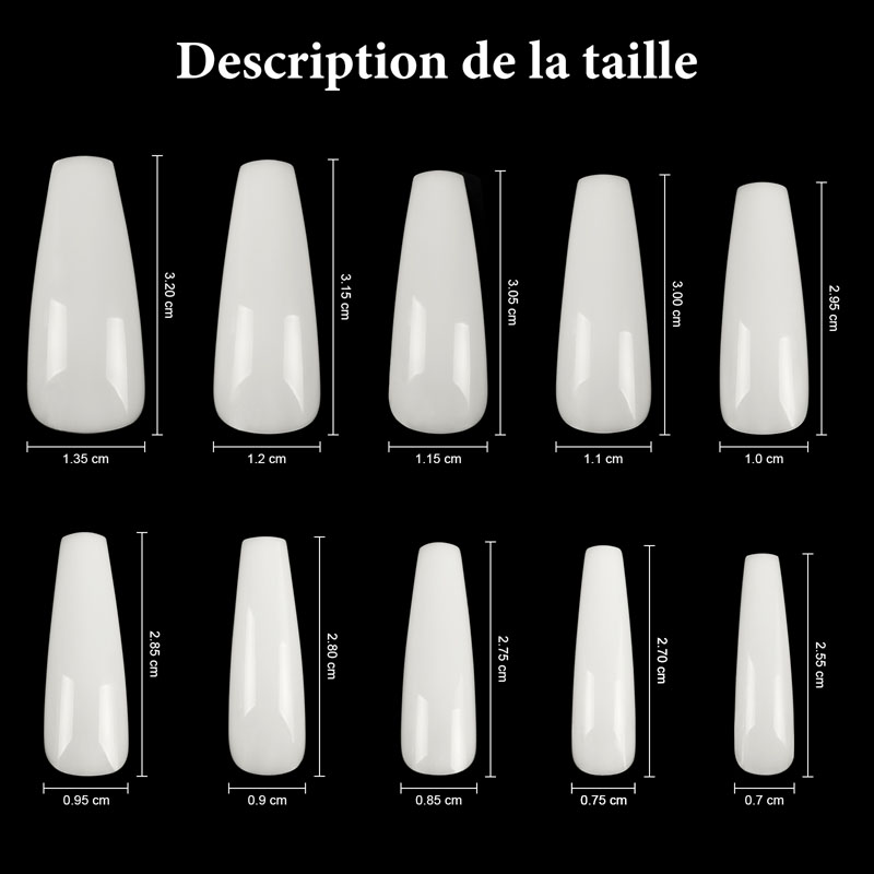 Short Coffin Nail Tips Natural 