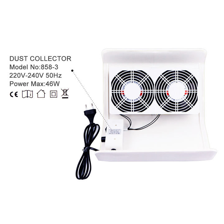 68w Nail Dust Collector Fan With Filter 