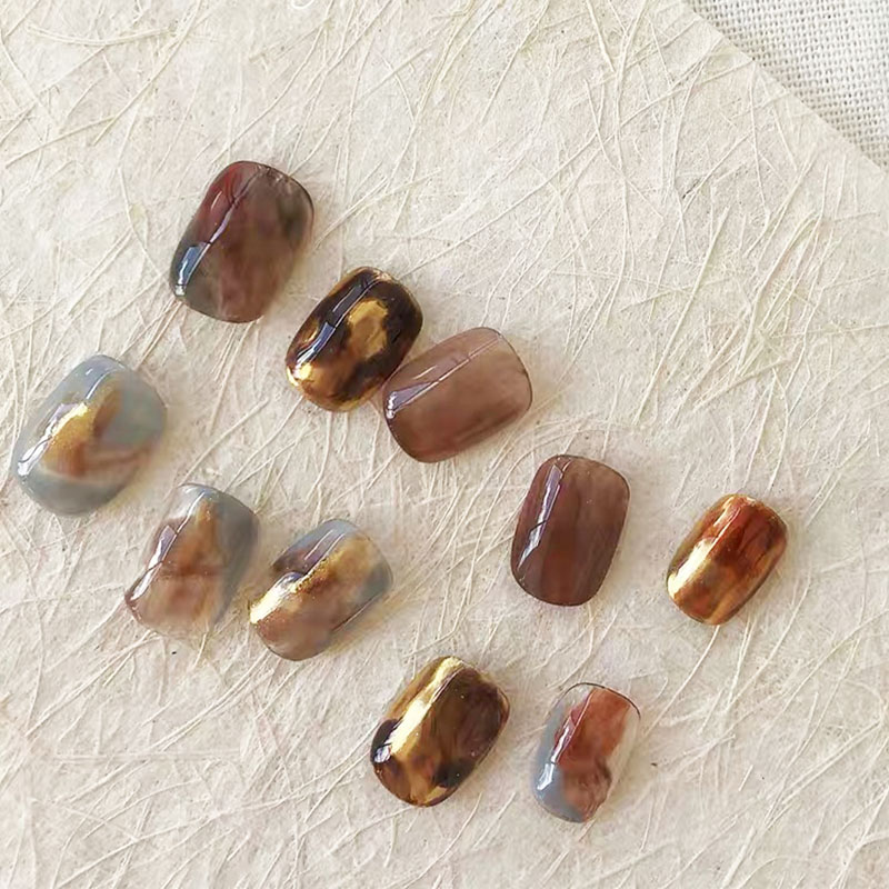 Square French Nail Tips Clear Acrylic 