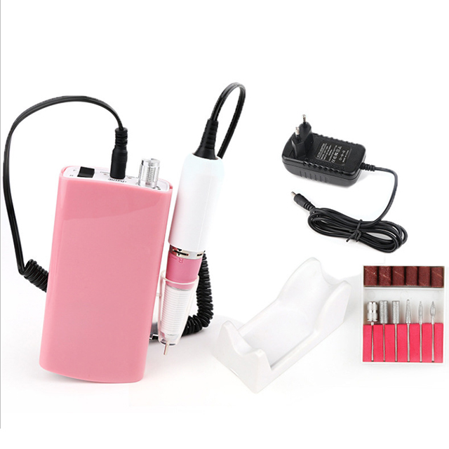 Rechargeable Popular Nail Drill Set Pink 25w 30000rpm 