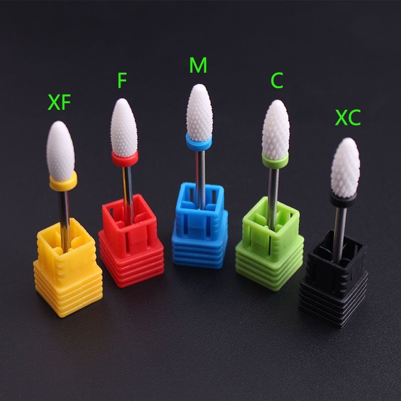 Ceramic Nail Drill Bits Tips For Natural Nails 