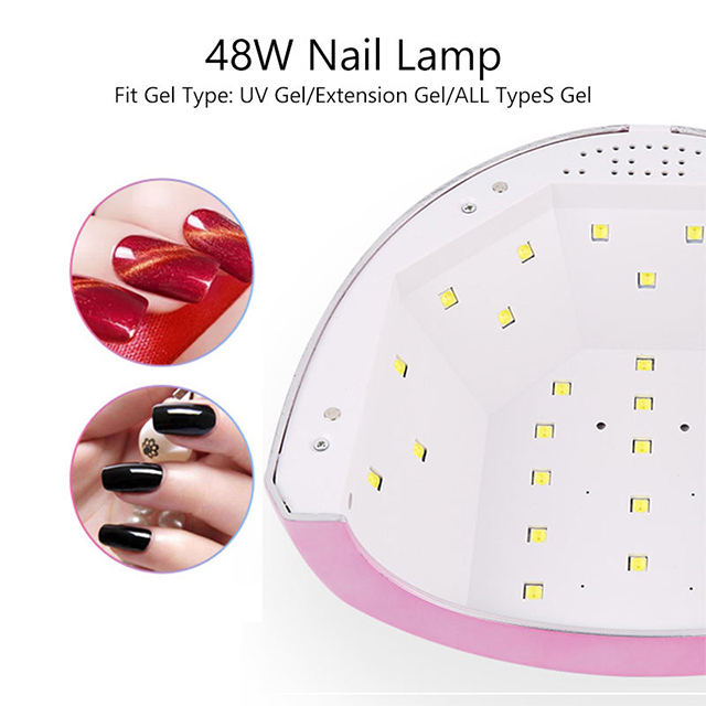 Nail Dryer Lamp With Reflective Bottom 48w 
