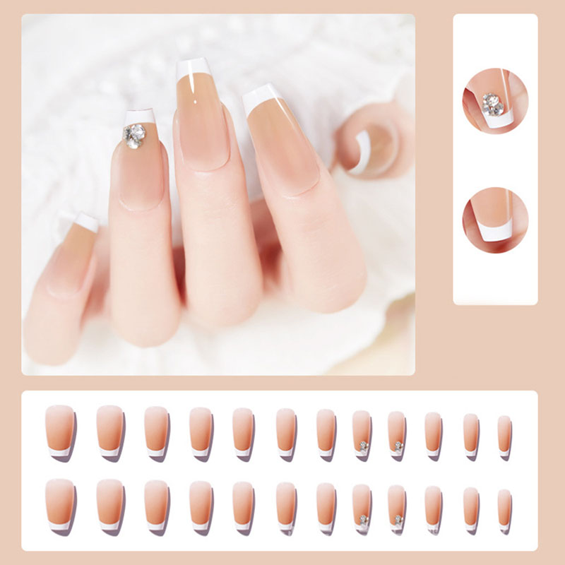 Press Stick on Nails Tip Long Short Coffin Nails 