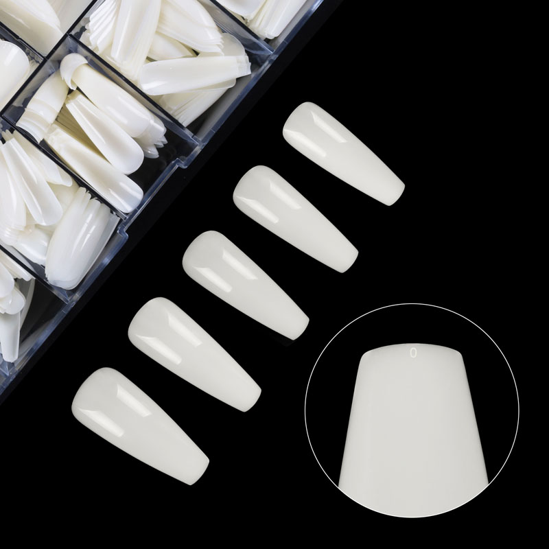 Short Coffin Nail Tips Natural 