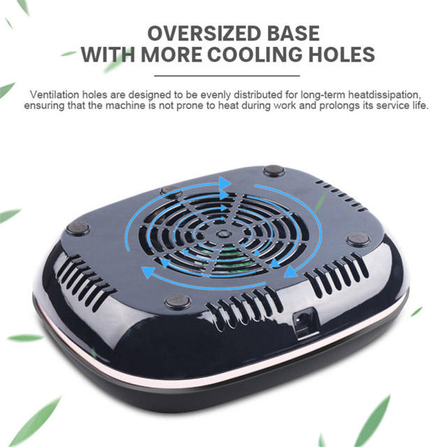 Rechargeable Nail Dust Collector Fan With Filter 40w 