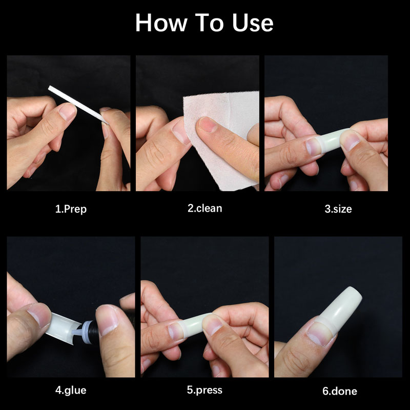 Long Coffin Nail Tips Natural 