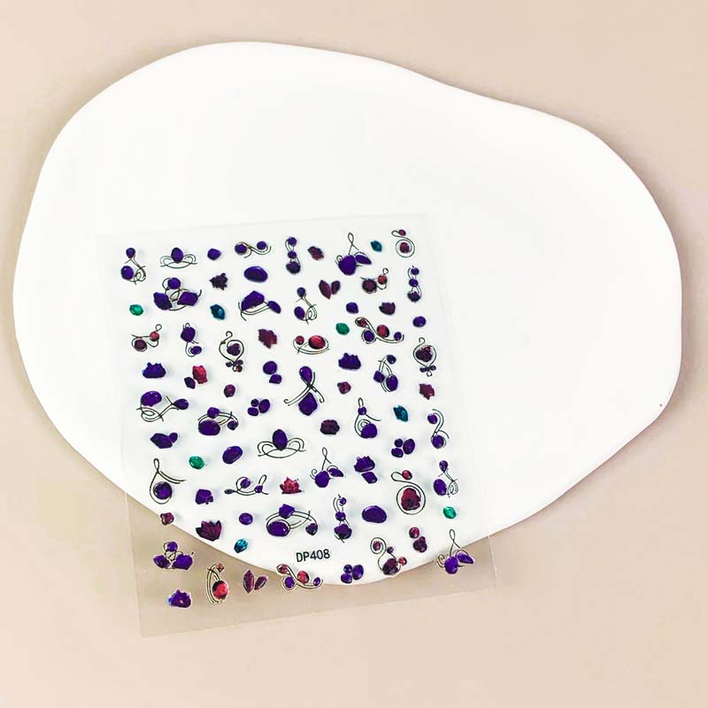 3D Metal Jewelry Designer Charming Nail Stickers On Nails 