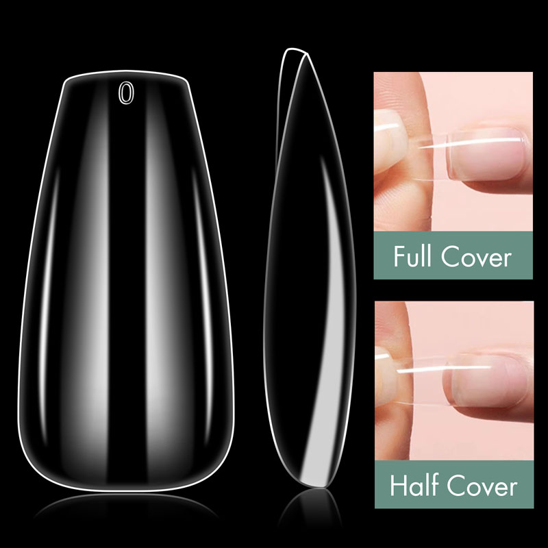 Short Coffin Nail Tips Clear 