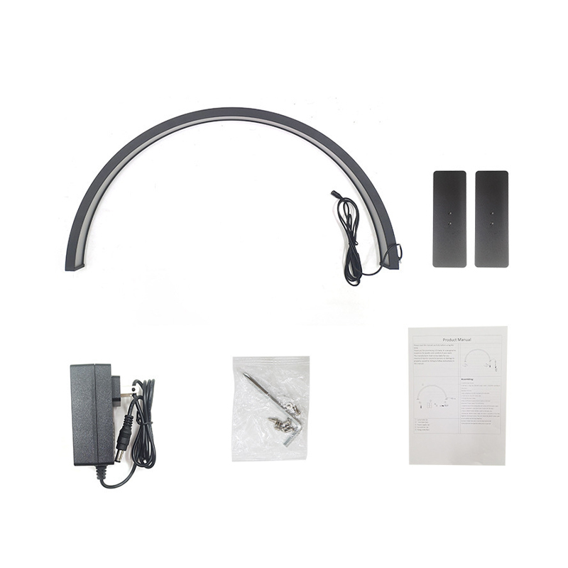 New U-shaped Curved Beauty Salon Nail Table Lamps 