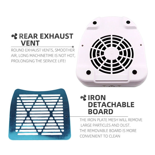 30w Rechargeable Nail Dust Collector With Filter 30w 