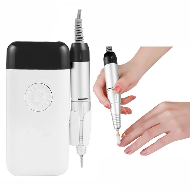 Rechargeable Nail Drill Set USB Black And White 25w 35000rpm 